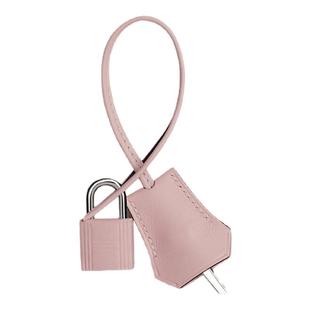 适用于铂金凯莉包菜篮子皮牌配件进口真皮挂锁挂件锁扣挂饰小锁头