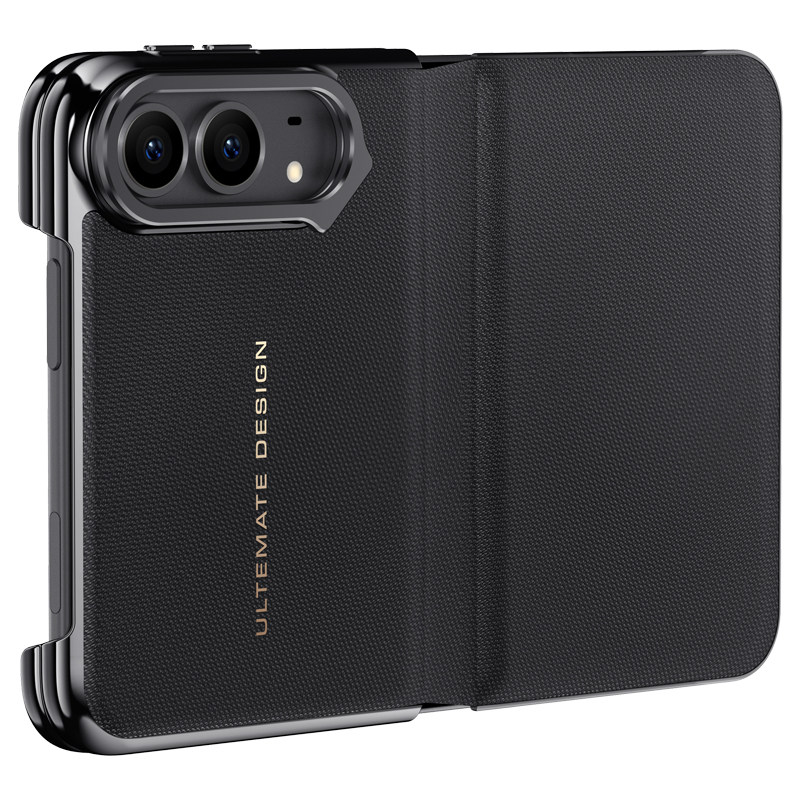 适用iPhone Ultra手机壳翻盖式智能休眠磁吸全包围防摔苹果ultra男女士uitra至尊宝商务镜头支架折叠屏皮套