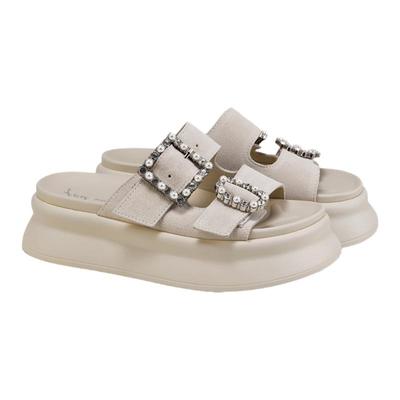 fed白色沙滩鞋夏季新款女鞋厚底凉拖时尚一字拖女款S0430-YAC078