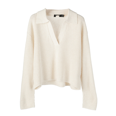 老钱风polo领套头毛衣