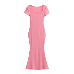 怪力酱绝美气质修身连衣裙女夏季御姐紧身弹力鱼尾小妈后妈包臀裙