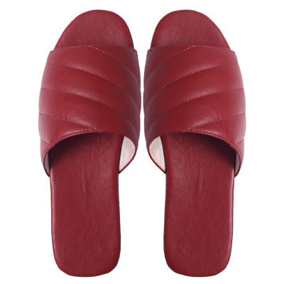 情侣皮拖鞋家居防臭轻奢皮拖鞋