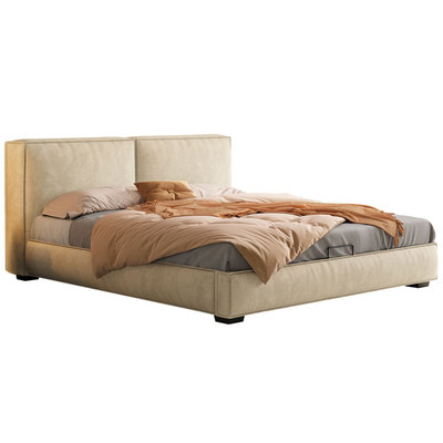 DDC意式极简磨砂布艺床主卧