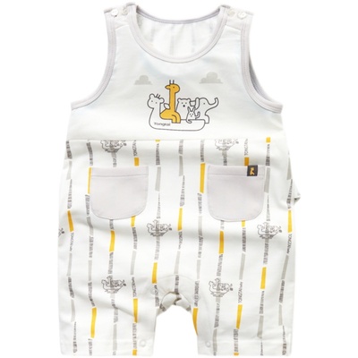 童泰夏季薄款婴儿纯棉无袖连体衣