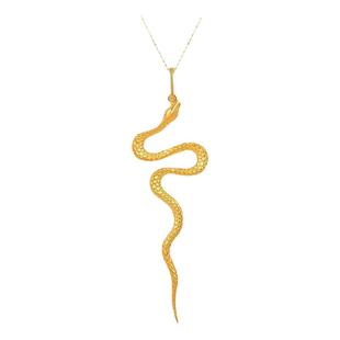 S925纯银小金蛇吊坠项链耳环耳坠18K生肖灵蛇戒指配2025新款饰品