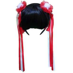 儿童齐刘海假发小女孩发箍款可爱飘带系列宝宝头发饰品公主造型潮