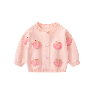 宝宝外套2026新款春装女童针织开衫女宝洋气上衣婴儿春季外出衣服