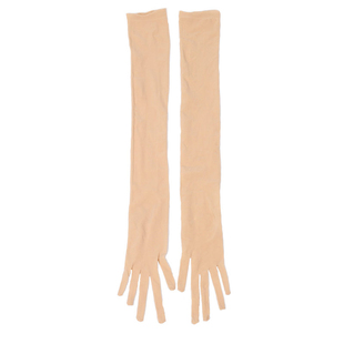 桃味丝:【高密缎面圆光长手套】五指丝袜丝滑油光礼仪手套夜场女