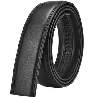 花花公子无头皮带男士真皮不带头自动扣腰带条牛皮无扣头男款带身