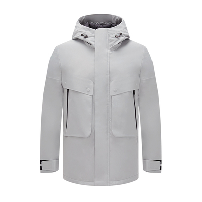 Navigare连帽白鸭绒厚款羽绒服