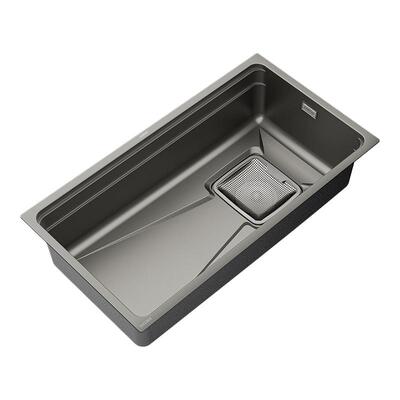 箭牌卫浴枪灰窄边水槽大单槽家用厨房纳米压纹洗菜池盆洗碗槽16