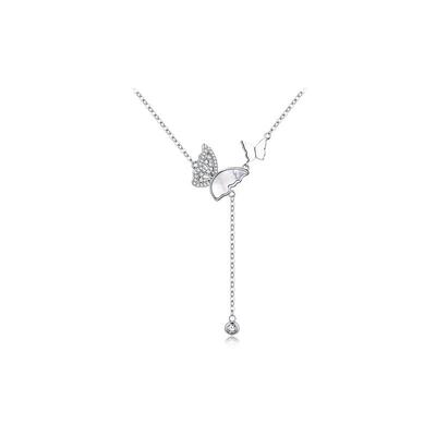 Fanci范琦925银女蝴蝶灵动项链