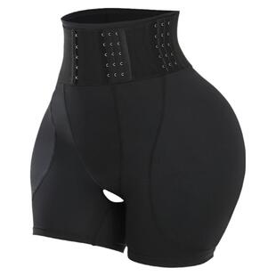 欧美高腰开档加厚3CM束腰收腰丰胯裤收腹提臀美体丰臀假胯垫神器