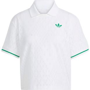 滔搏adidas阿迪达斯三叶草女子POLO PRO运动休闲短袖T恤JM4734