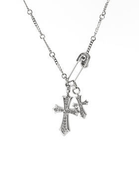 双十字架潮流简约金色百搭叠戴