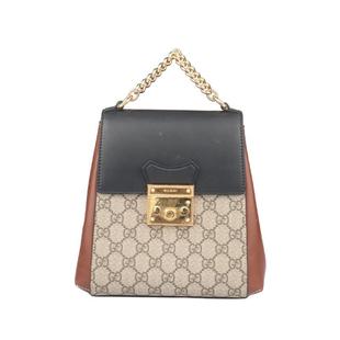 中古85新GUCCI(古驰)PADLOCK 双肩GG SUPREME双肩二手奢侈品包包