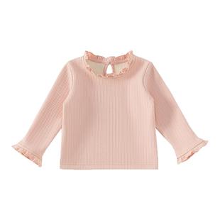 宝宝上衣女童打底衫秋冬婴儿长袖t恤冬装衣服女宝内搭公主打底衣