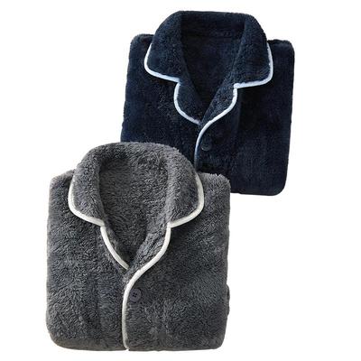 恒源祥男士珊瑚绒秋冬加绒加厚