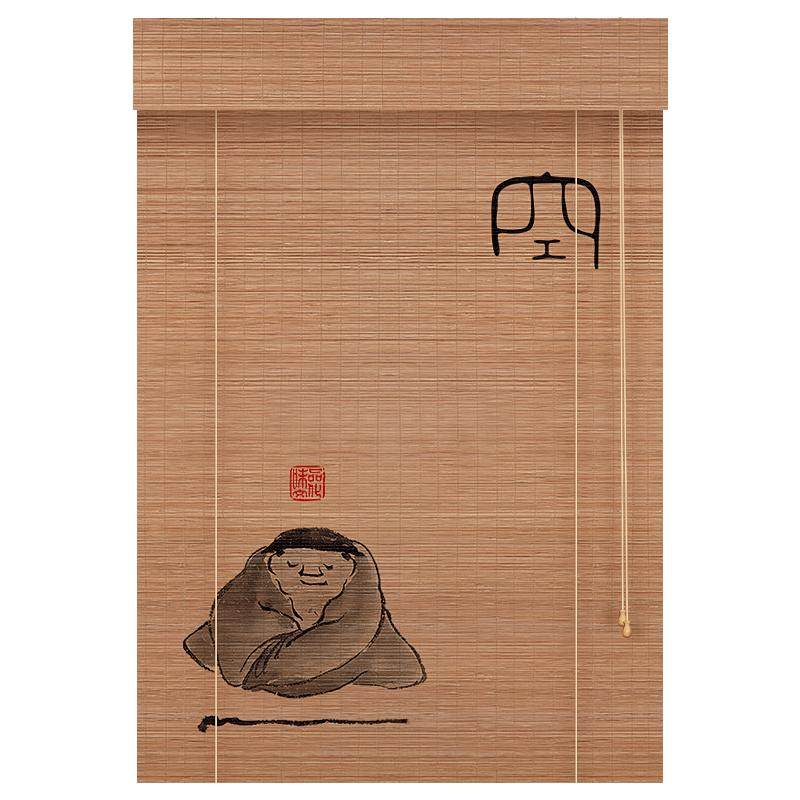 宋式美学装饰竹帘卷帘窗户遮挡帘