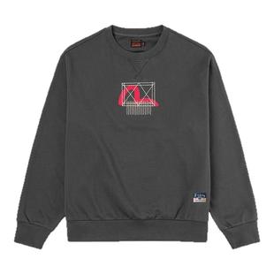 EVISU福神 2025秋男士海鸥印花圆领套头宽松休闲运动风卫衣