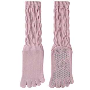 普拉提五指瑜伽袜子女专业防滑运动袜室内跳操健身中筒分趾堆堆袜