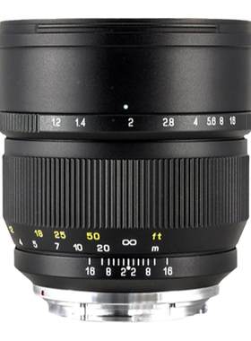 中一光学85mm f1.2 2.0全画幅微单反镜头适用于佳能尼康索尼E富士
