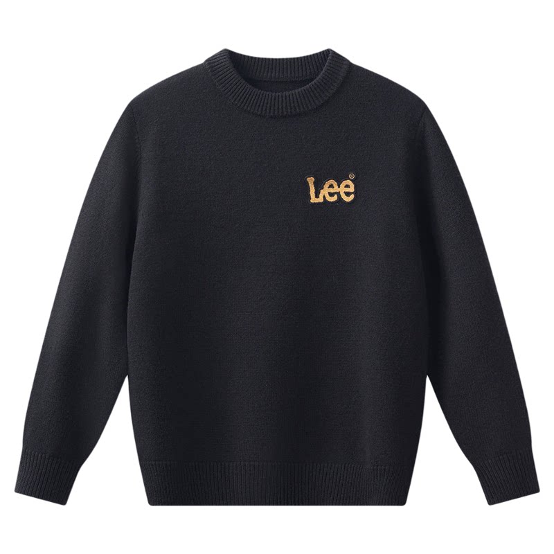 Lee kids儿童官方正品圆领针织衫毛衣秋冬保暖男童女童学院风上衣
