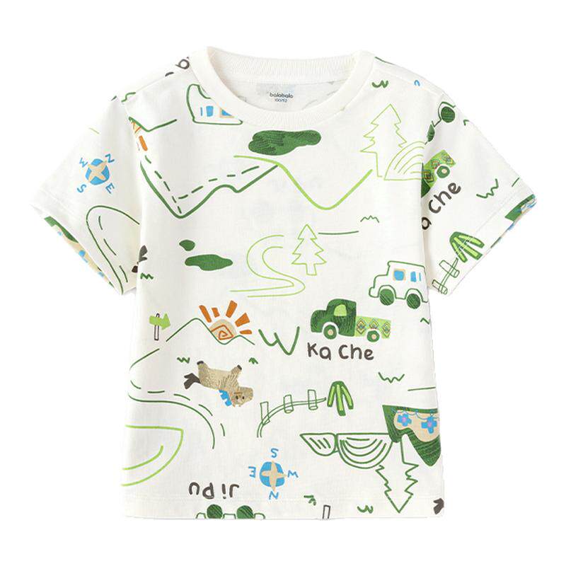 巴拉巴拉儿童短袖t恤男童女童纯棉半袖夏装2026新款童装宝宝上衣