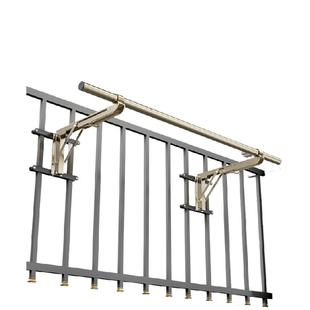 免打孔防盗网护栏晾衣架支架可折叠不锈钢三角架晒衣杆承重架