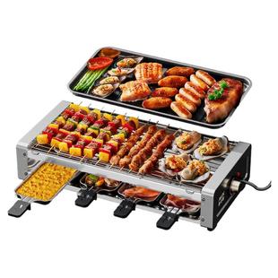 奥克斯2025新款电烤炉家用烤串机电无烟室内电烤盘户外烤肉电烤炉