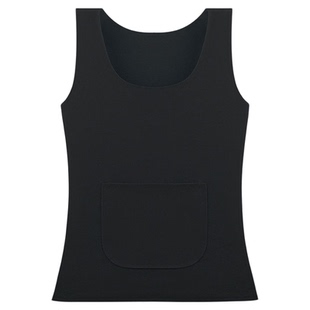 双兜暖宫护腰保暖背心女带胸垫一体加绒打底内搭过冬神器无袖上衣