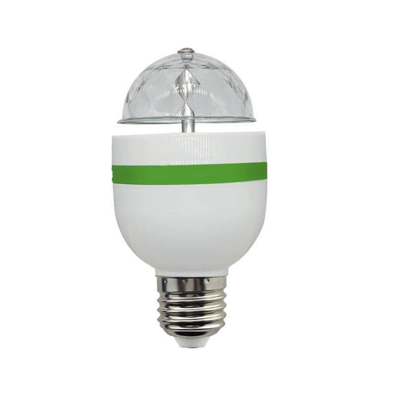 水晶闪光彩色灯泡声控螺口12V110V220V蓝牙大魔球旋转七彩舞台灯