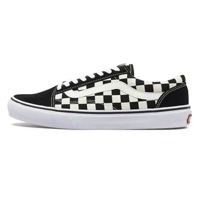 vans范斯低帮棋盘格条纹休闲鞋