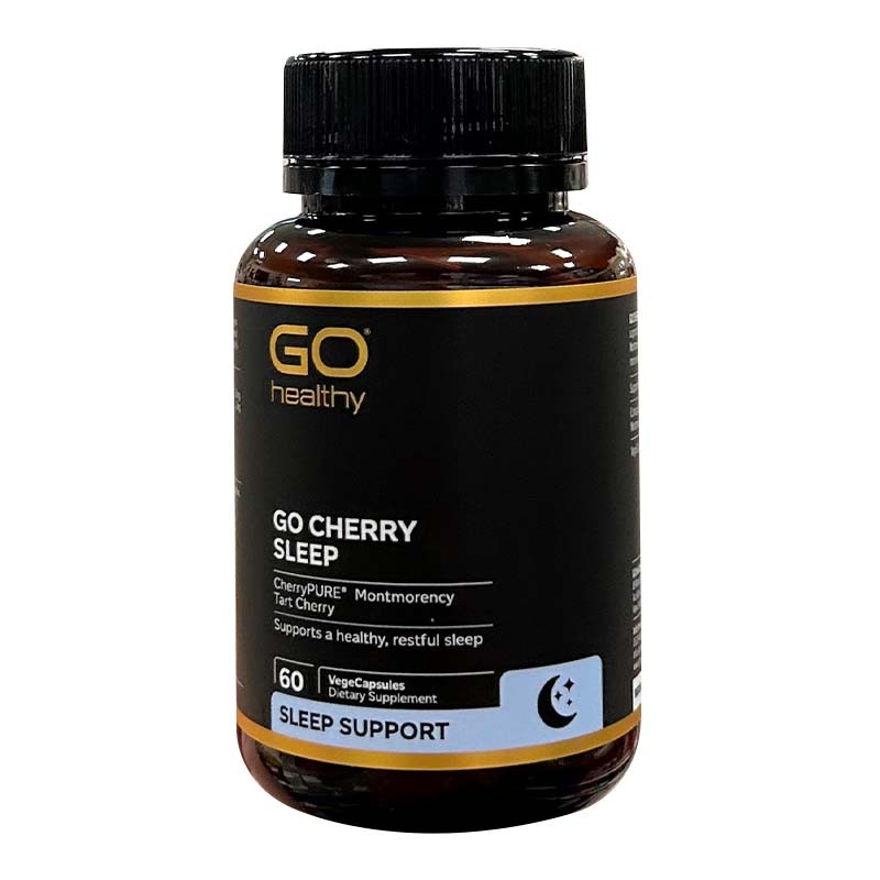 新西兰直邮Go Healthy高之源樱桃睡眠胶囊助眠60粒夜长多梦无力乏