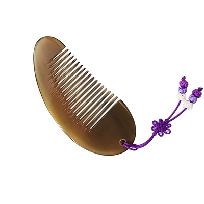 正品纯天然可爱加厚便携牛角梳