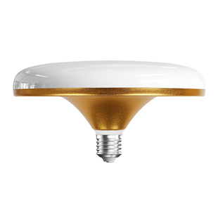 飞碟灯LED高亮节能灯泡圆盘金色E27螺口厂房车间防水大功率照明灯