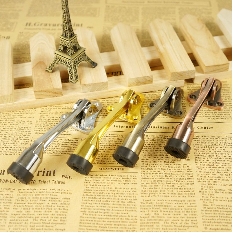 新款直销出口锌合金门顶 长臂门碰脚踢门吸 马蹄形门撑定门器