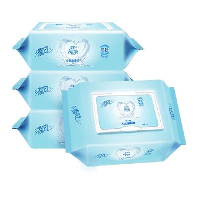 清风EDI纯水湿巾80片×4包
