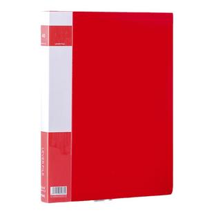 A4歌谱本夹透明插页大红色文件夹双夹中国红讲义资料册多层100/80页20页朗诵稿夹本演讲夹板喜庆婚礼用档案夹