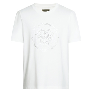 【长绒棉/柔软亲肤】曼加龙夏季狮子印花休闲短袖男百搭圆领T恤