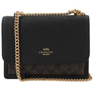 【自营】COACH 蔻驰 女士配皮小号单肩斜挎包链条包 91019女包