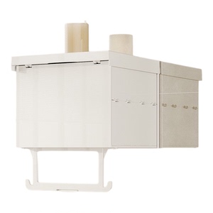 高端浴室防水壁画收纳柜免打孔壁挂储物柜卫生间洗澡放衣服置物架