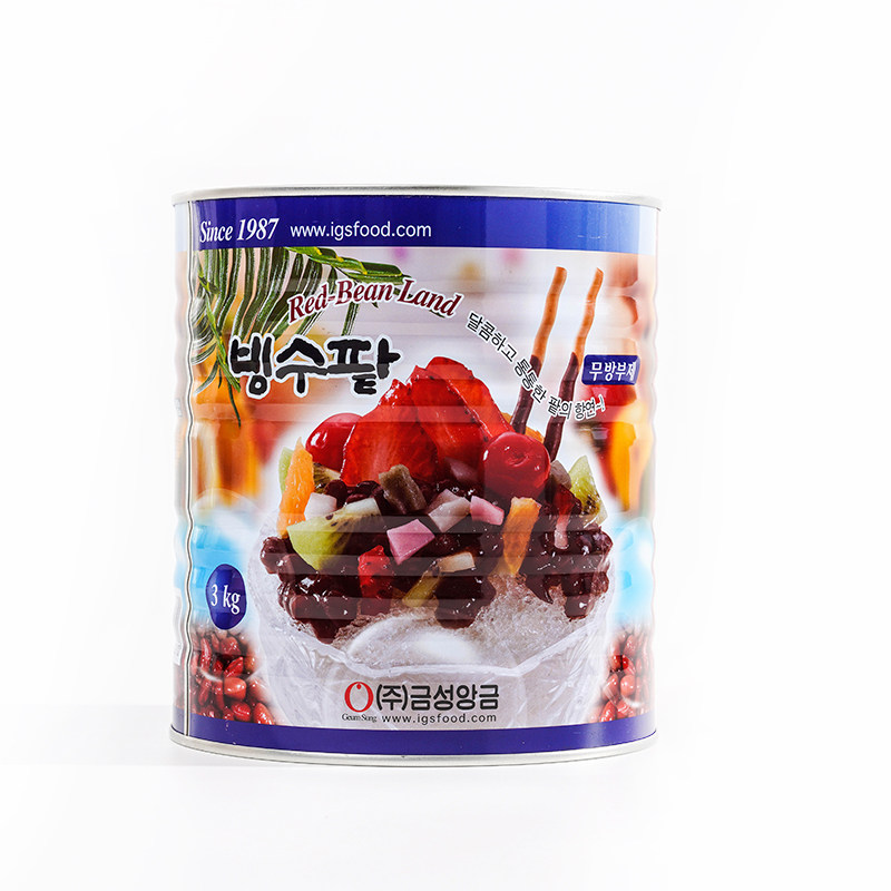 韩国红豆罐头雪冰姐姐6桶箱包