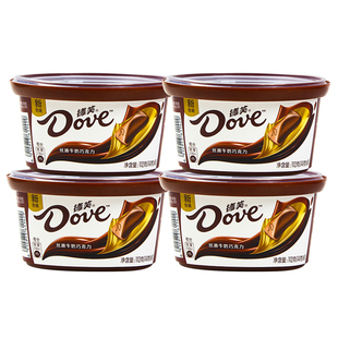 德芙香浓黑巧碗装112g丝滑牛奶排块巧克力办公室休闲零食糖果品