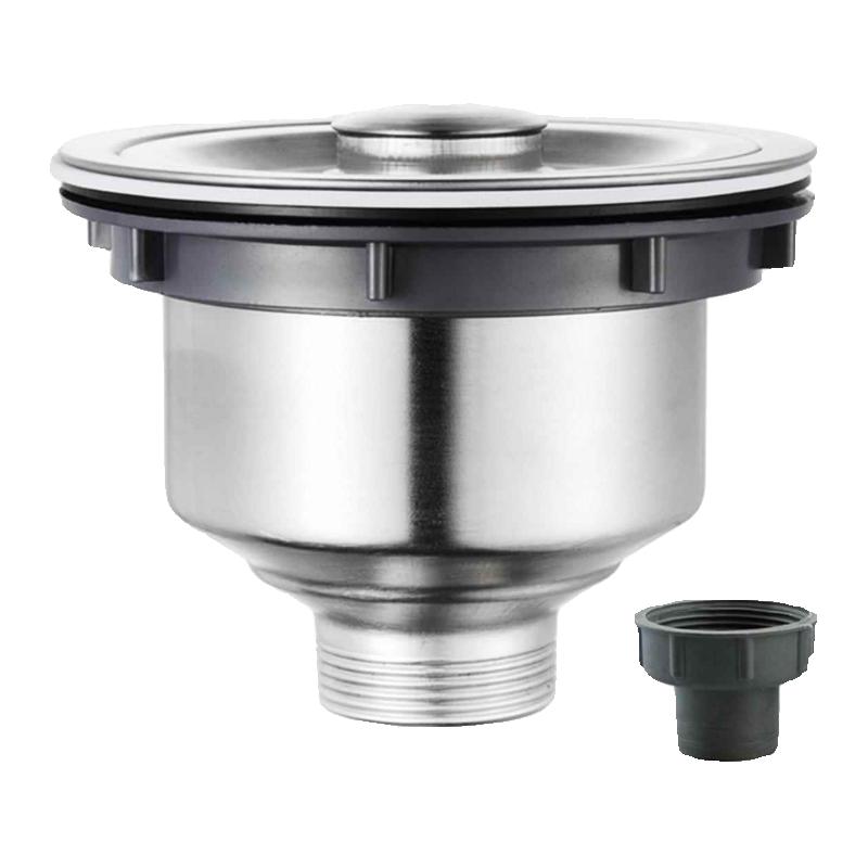 纯不锈钢水槽漏斗下水器防臭防反厨房洗菜盆水池排水管单盆下水管