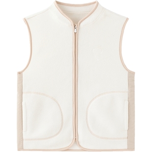 英氏儿童马甲摇粒绒男童校服神春秋内搭春秋加绒中大童女童背心