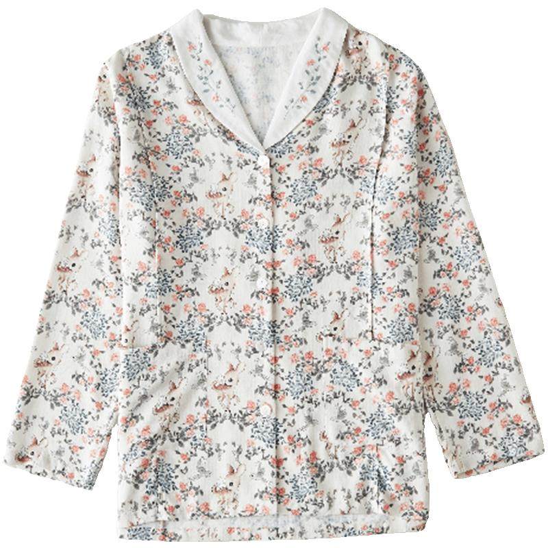 OAKFAMILY竹棉纱布月子服家居服