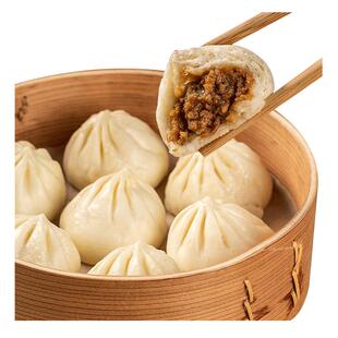 老面小笼包子速食嵊州风味早餐半成品鲜肉包子早饭速冻面点包家用