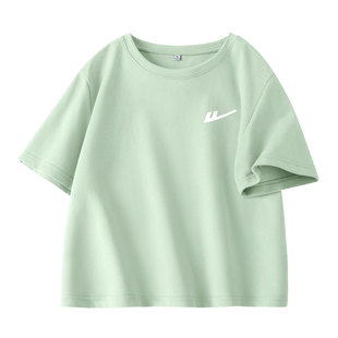 回力正肩纯棉短袖t恤女2026新款爆款春夏休闲宽松显瘦短款上衣女