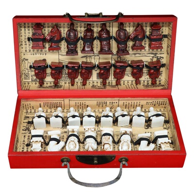 仿古台式国际象棋兵马俑出国礼品